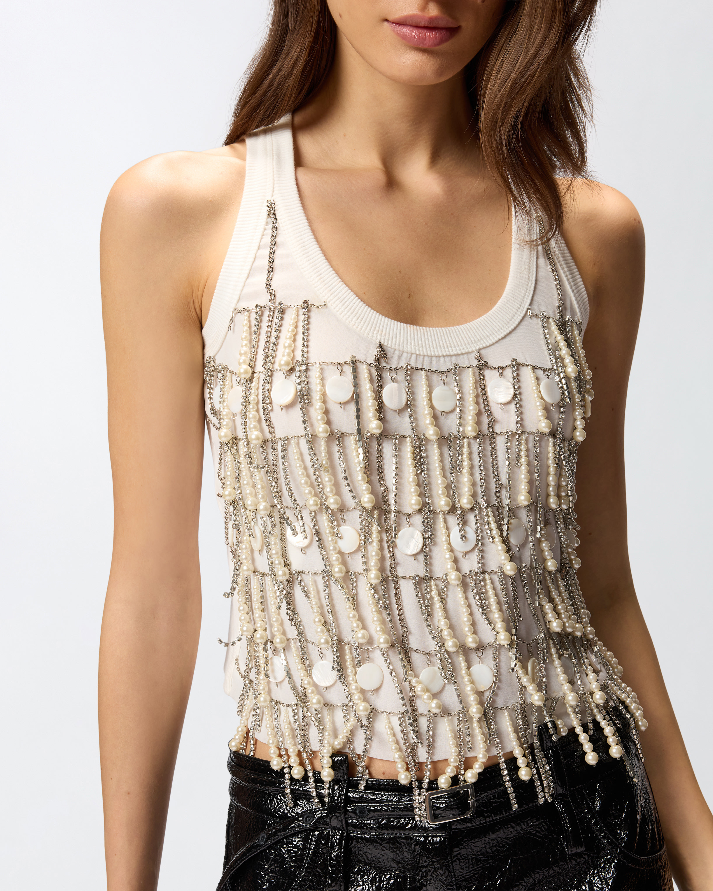 TOP WITH RHINESTONES AND JEWEL CHAIN - 5
