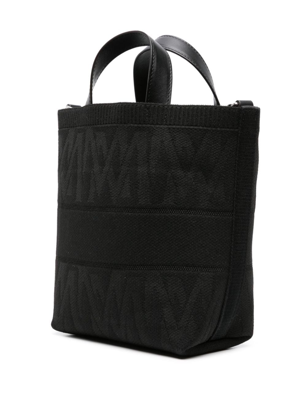 logo-embroidered woven tote bag - 3