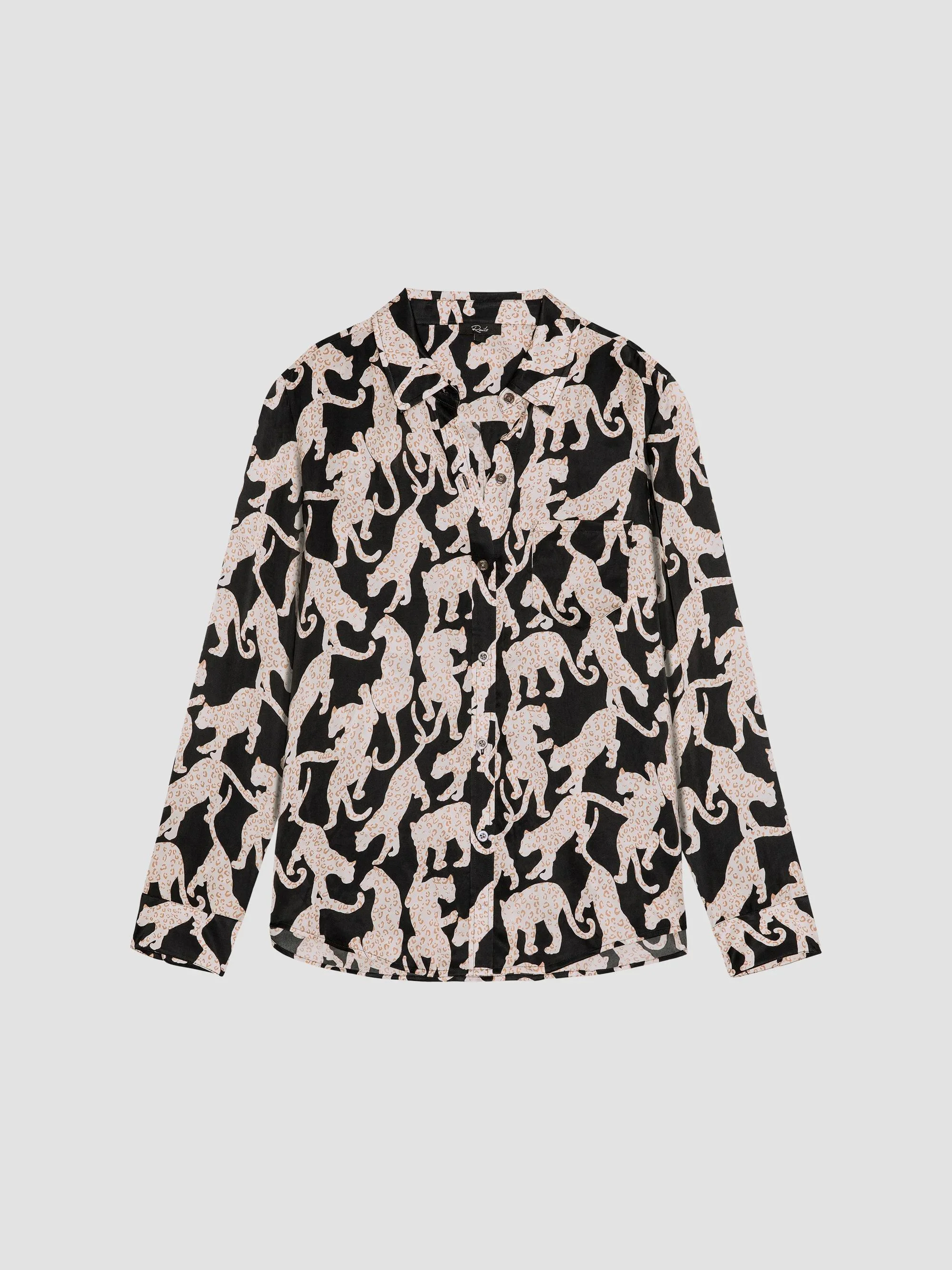 Women's Alyssa Leopard-Print Shirt - Onyx Jaguar - 1