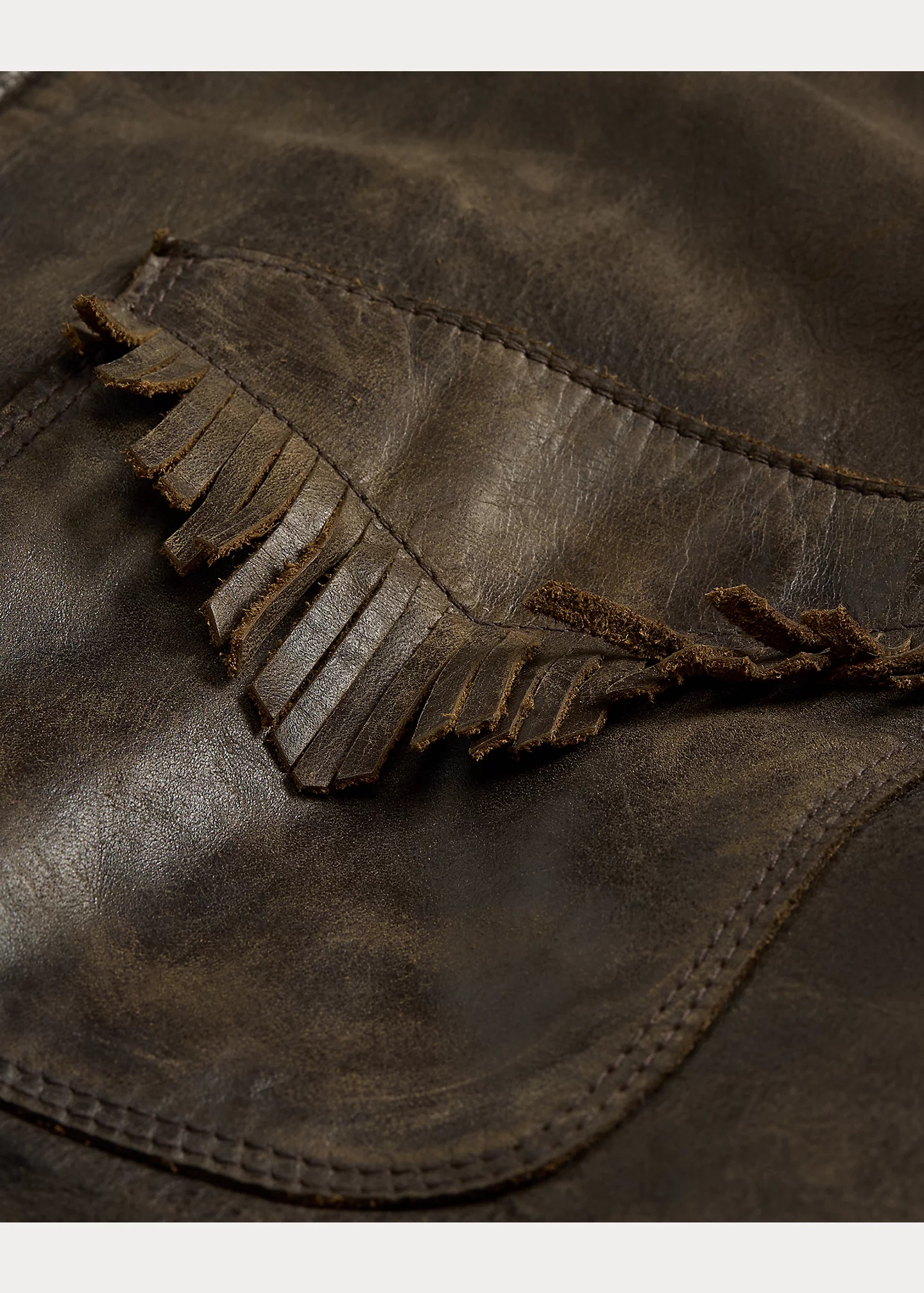 RRL by Ralph Lauren Fringe Leather Jacket | REVERSIBLE