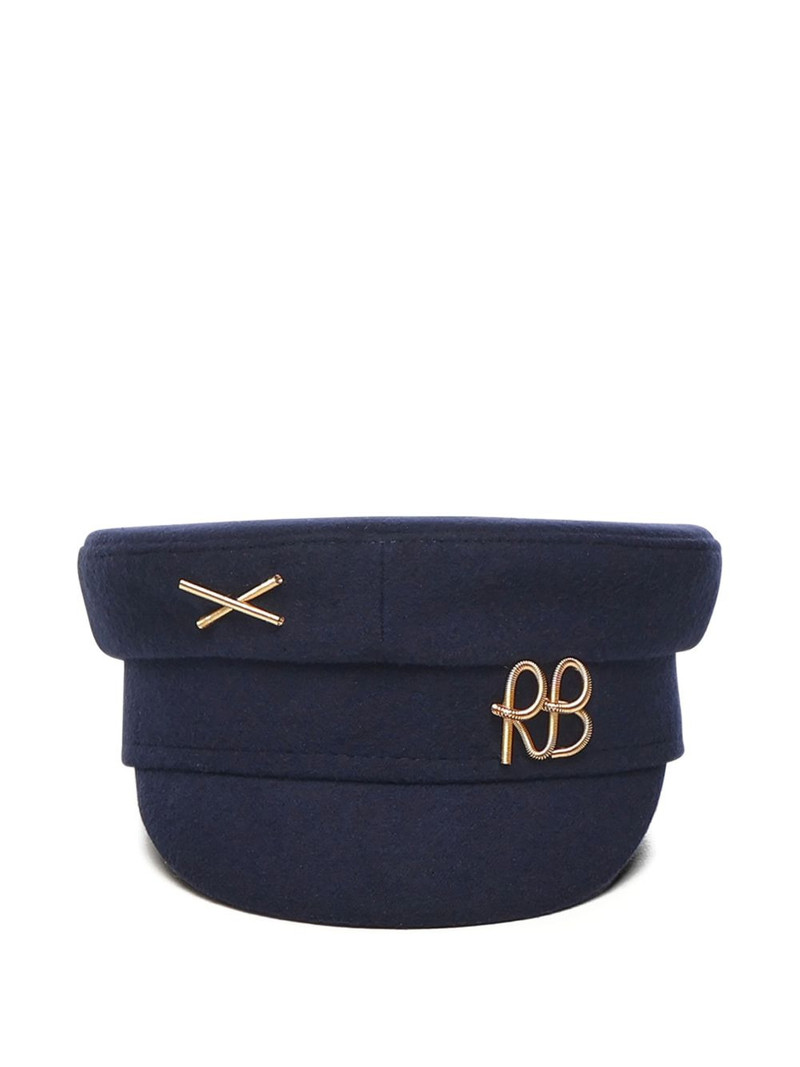 logo-embellished Baker Boy cap 1