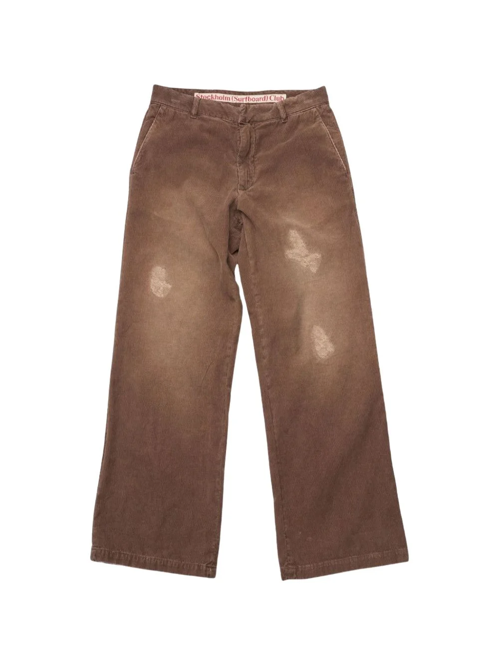 distressed corduroy trousers - 1