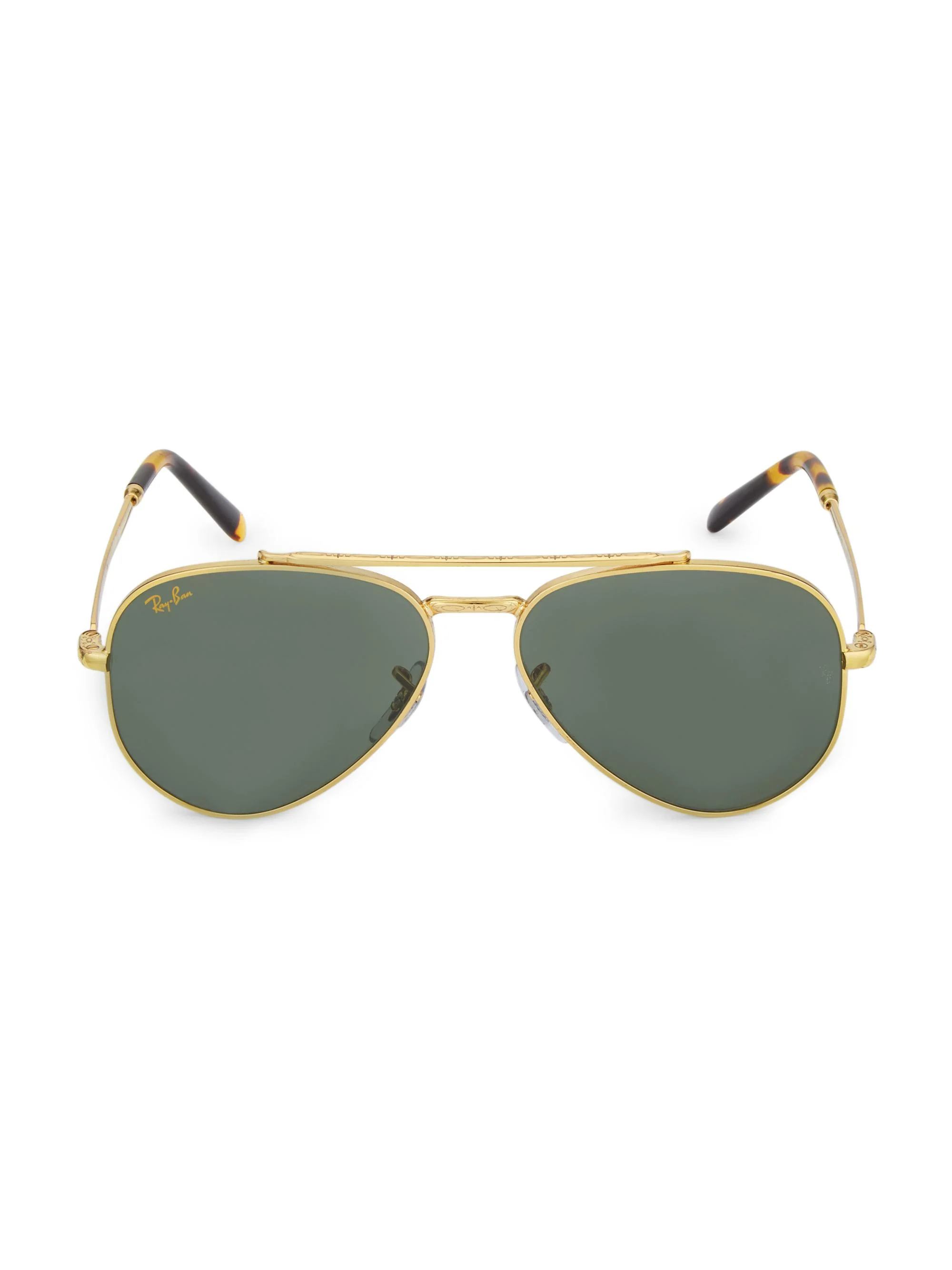 Men's RB3625 50MM Aviator Sunglasses - Yellow Gold Dark Green - 1