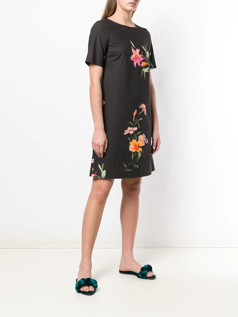 floral print shift dress - 3