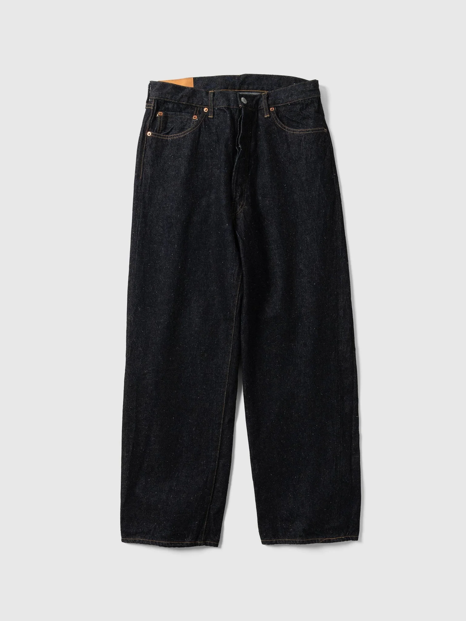 5P Straight Denim Pants Indigo One Wash - 1