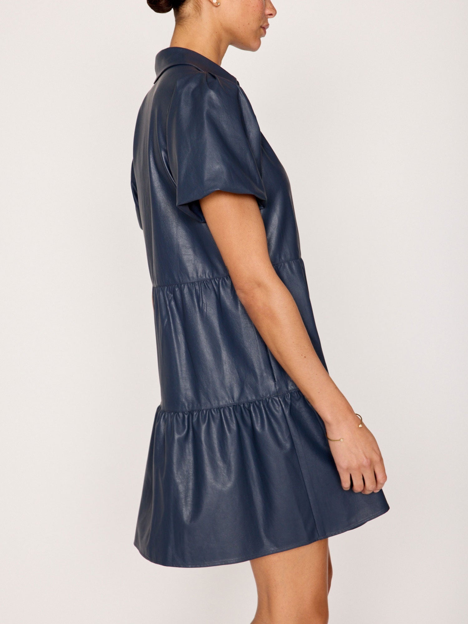 The Havana Vegan Leather Mini Dress - 5