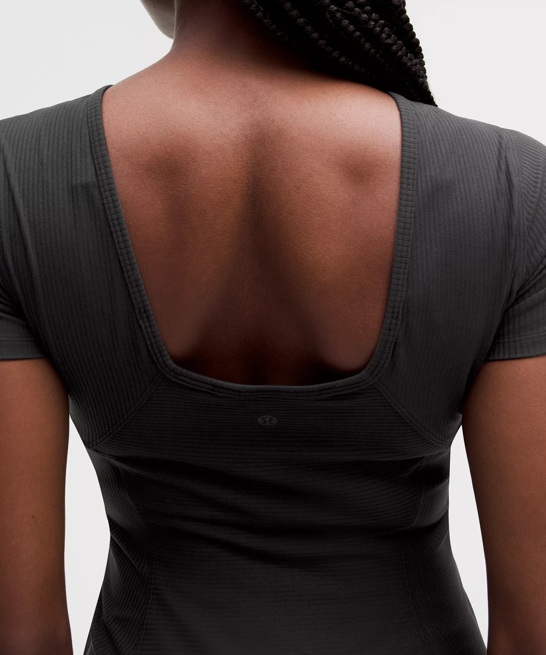 Ribbed Nulu Scoop-Back Cap Sleeve Dress - 4