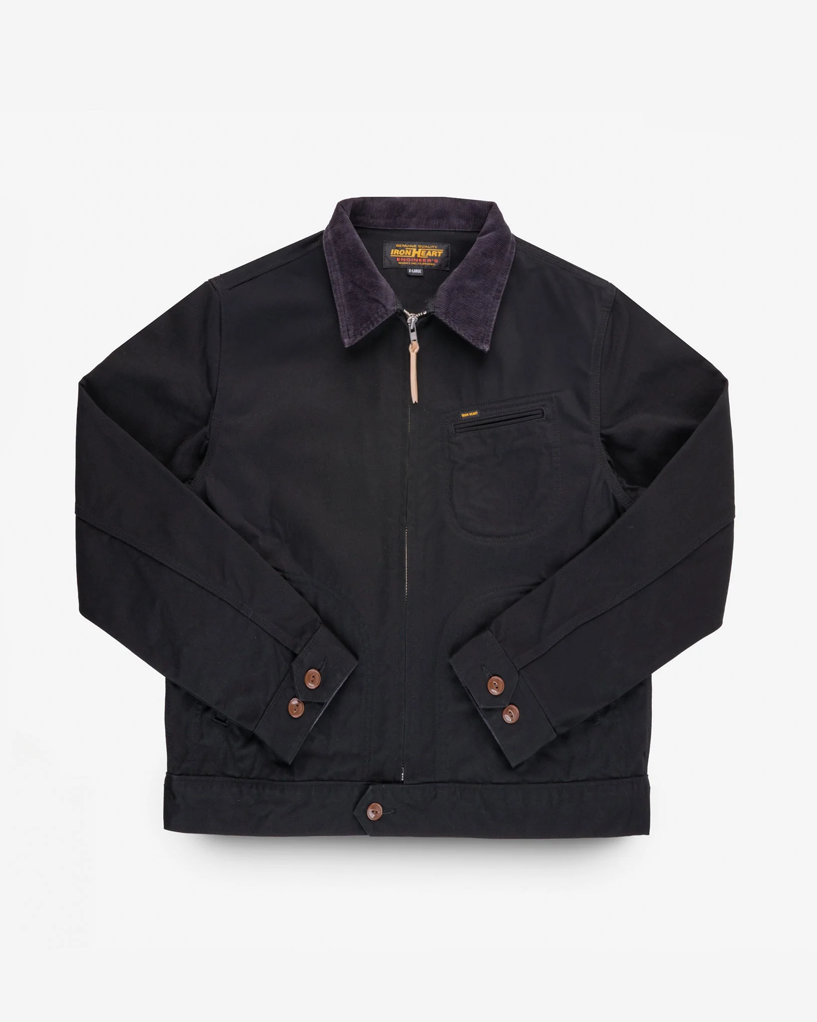 12OZ KURASHIKIZOME® TWILL WORK JACKET - BLACK - 1
