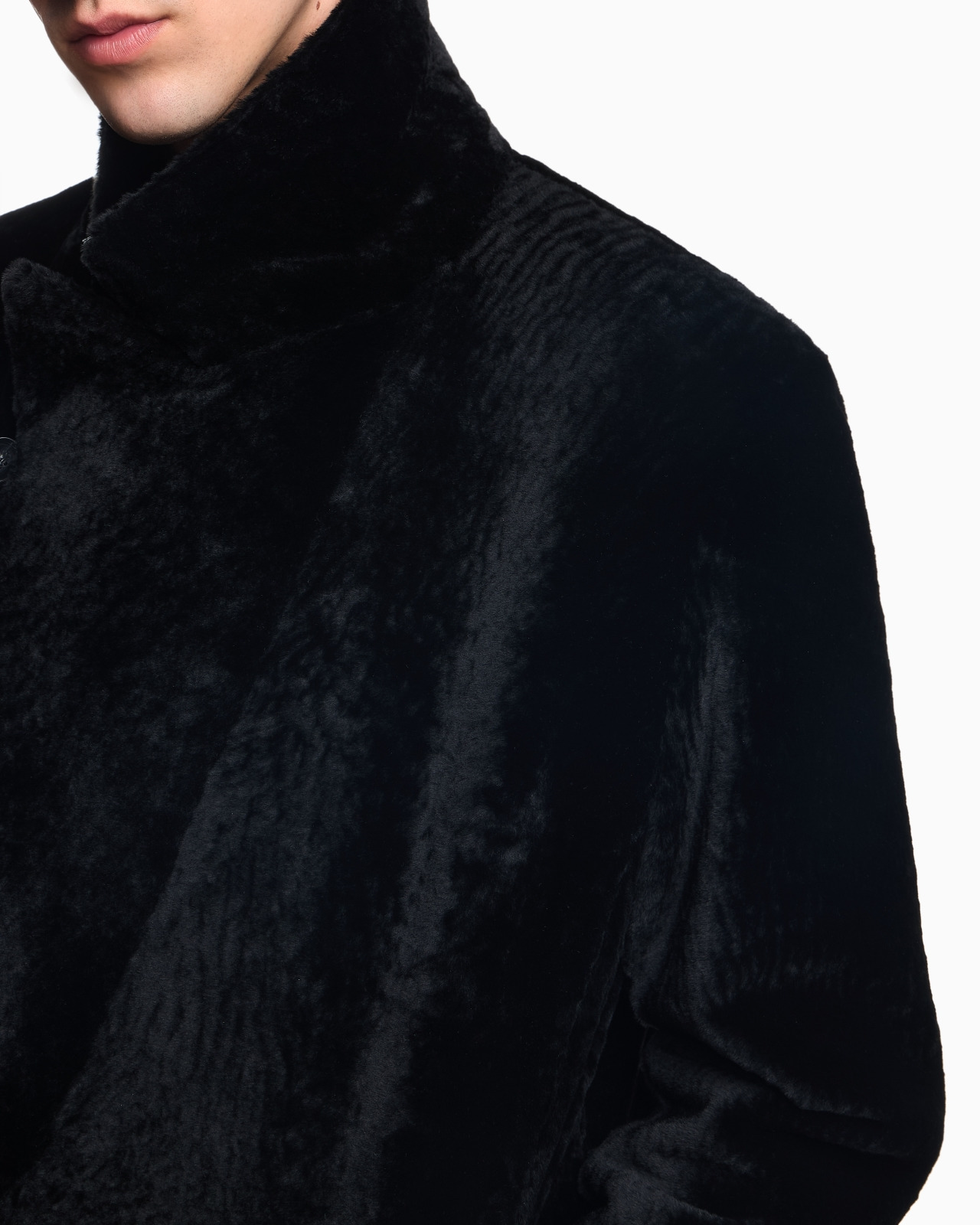 ICON VELVET-EFFECT LAMB SHEARLING COAT - 5