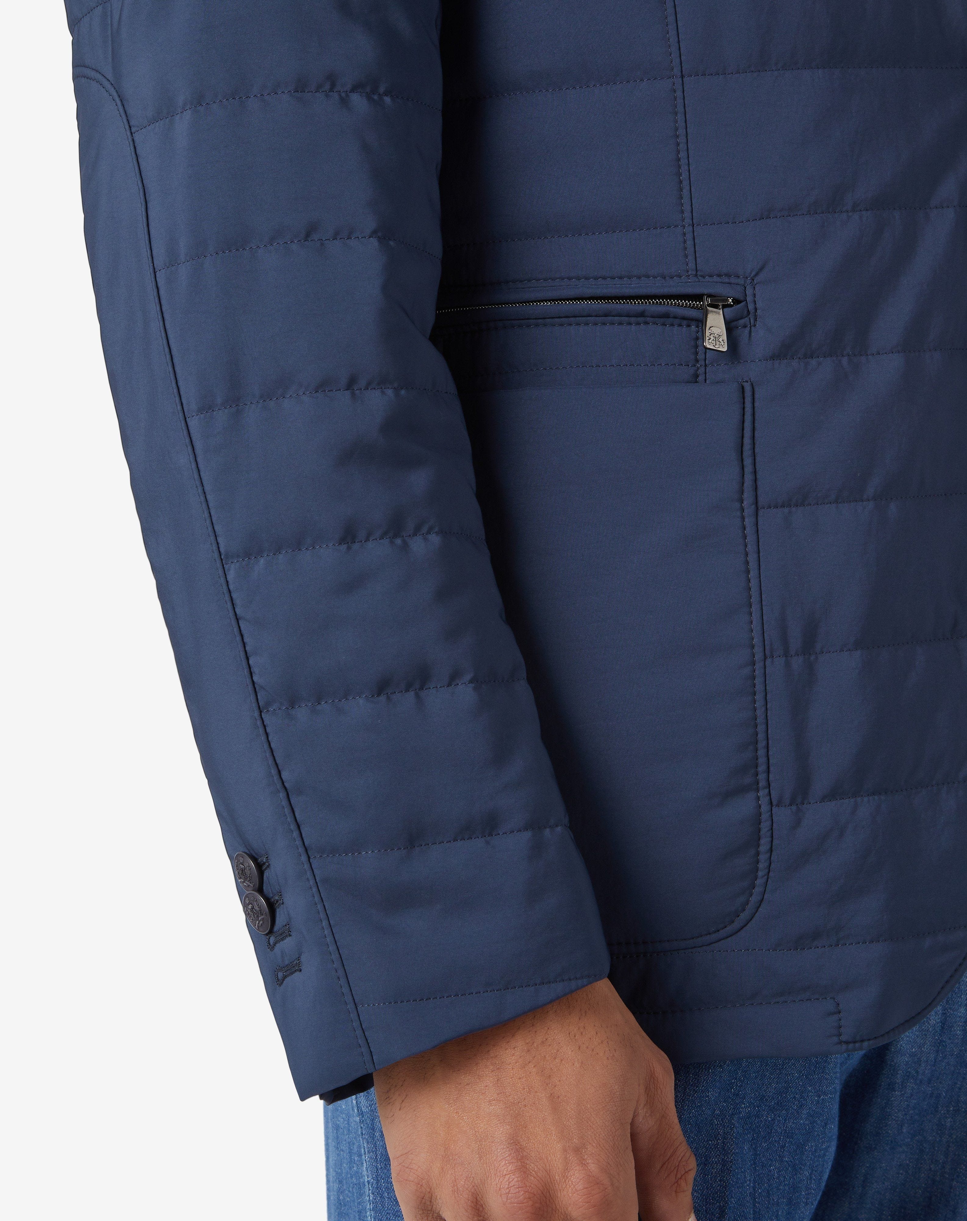 Blue water-repellent jacket with inner vest - 5