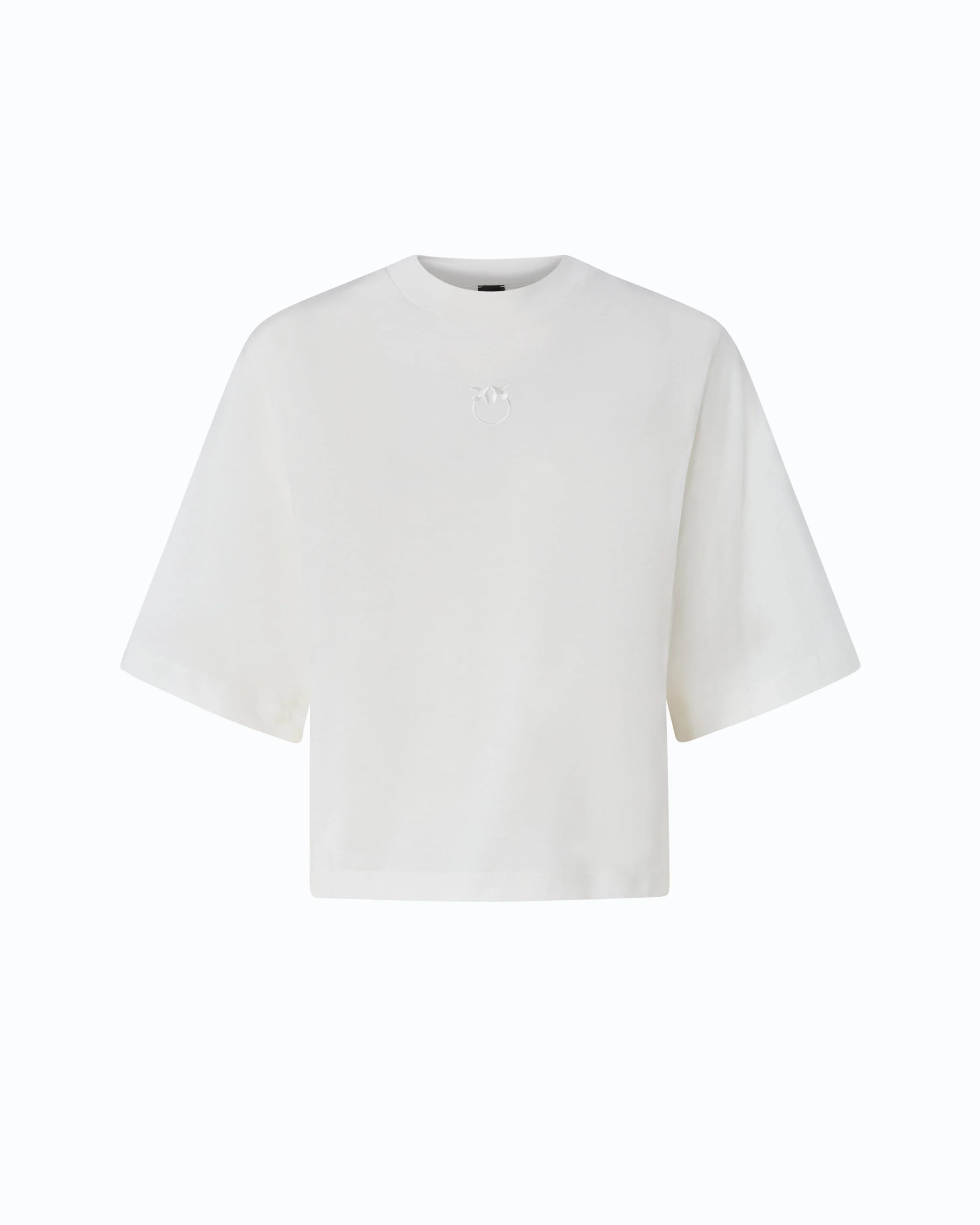 T-SHIRT WITH WIDE SLEEVES AND LOVE BIRDS LOGO - 1