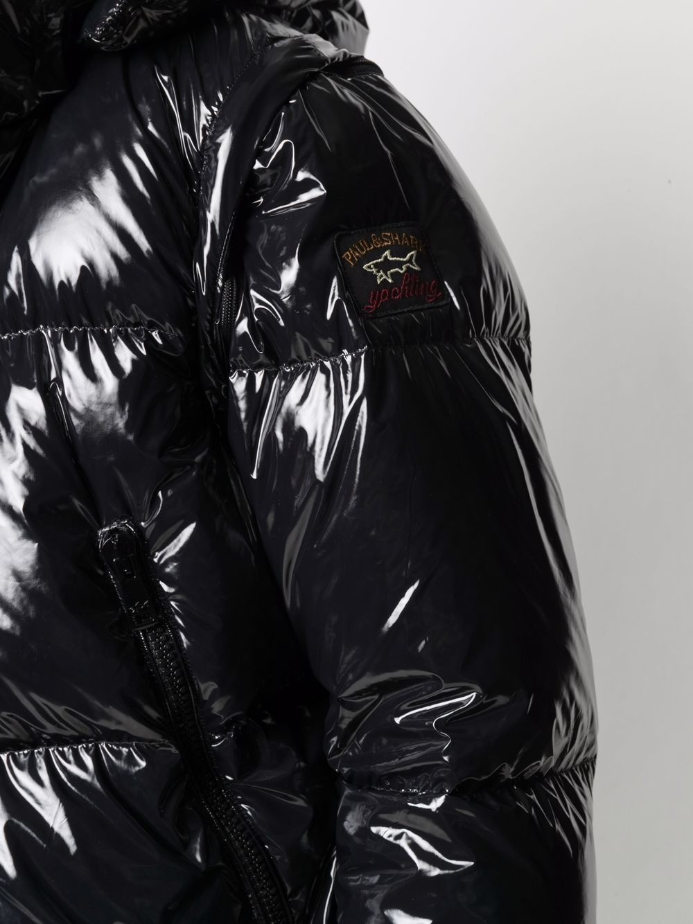 polished padded down jacket - 5