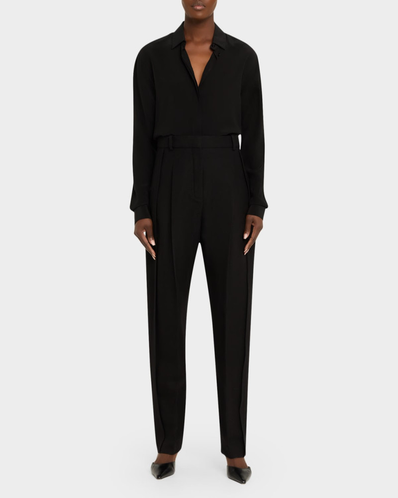 Lanvin Virgin Wool Cigarette Trousers outlook