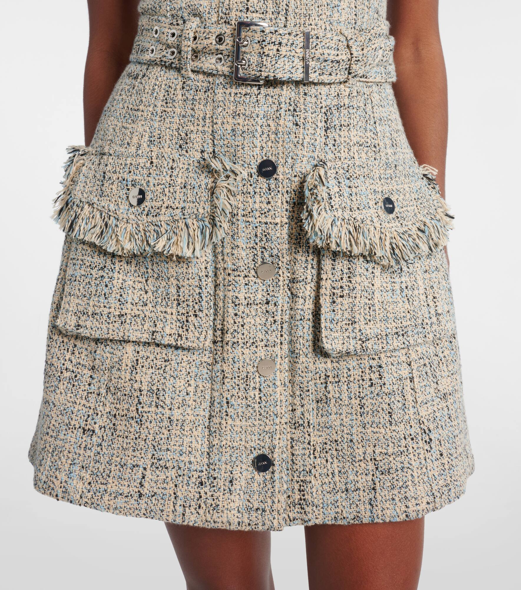 Belted tweed minidress - 5