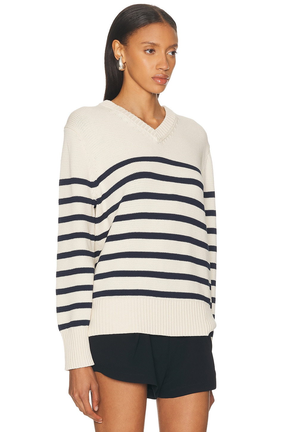 Cotton Cate V Neck Sweater - 2