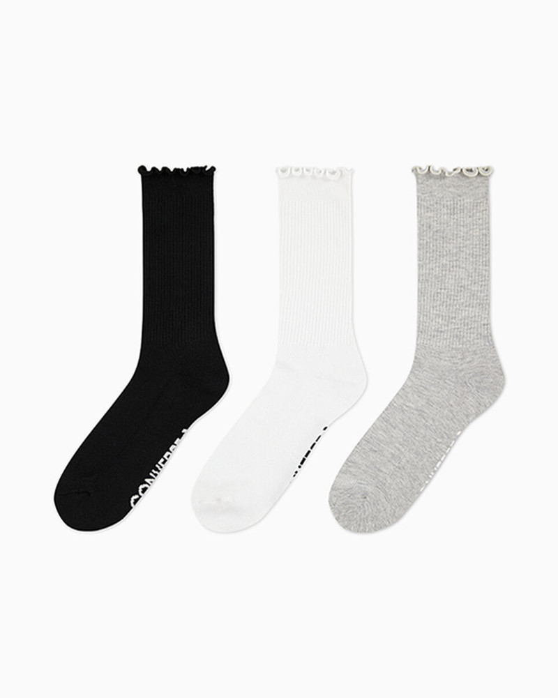 3-Pack Lettuce Cuff Crew Socks 1