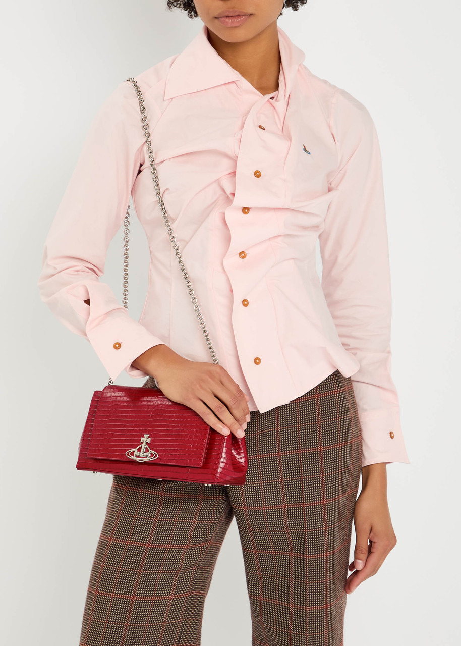 Vivienne Westwood Hazel Medium Crocodile-effect Leather Shoulder bag - 7