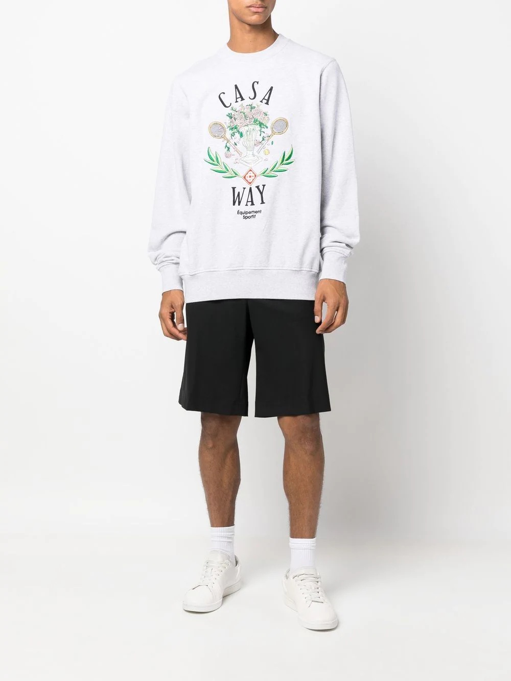 logo-embroidered crew-neck sweatshirt - 2