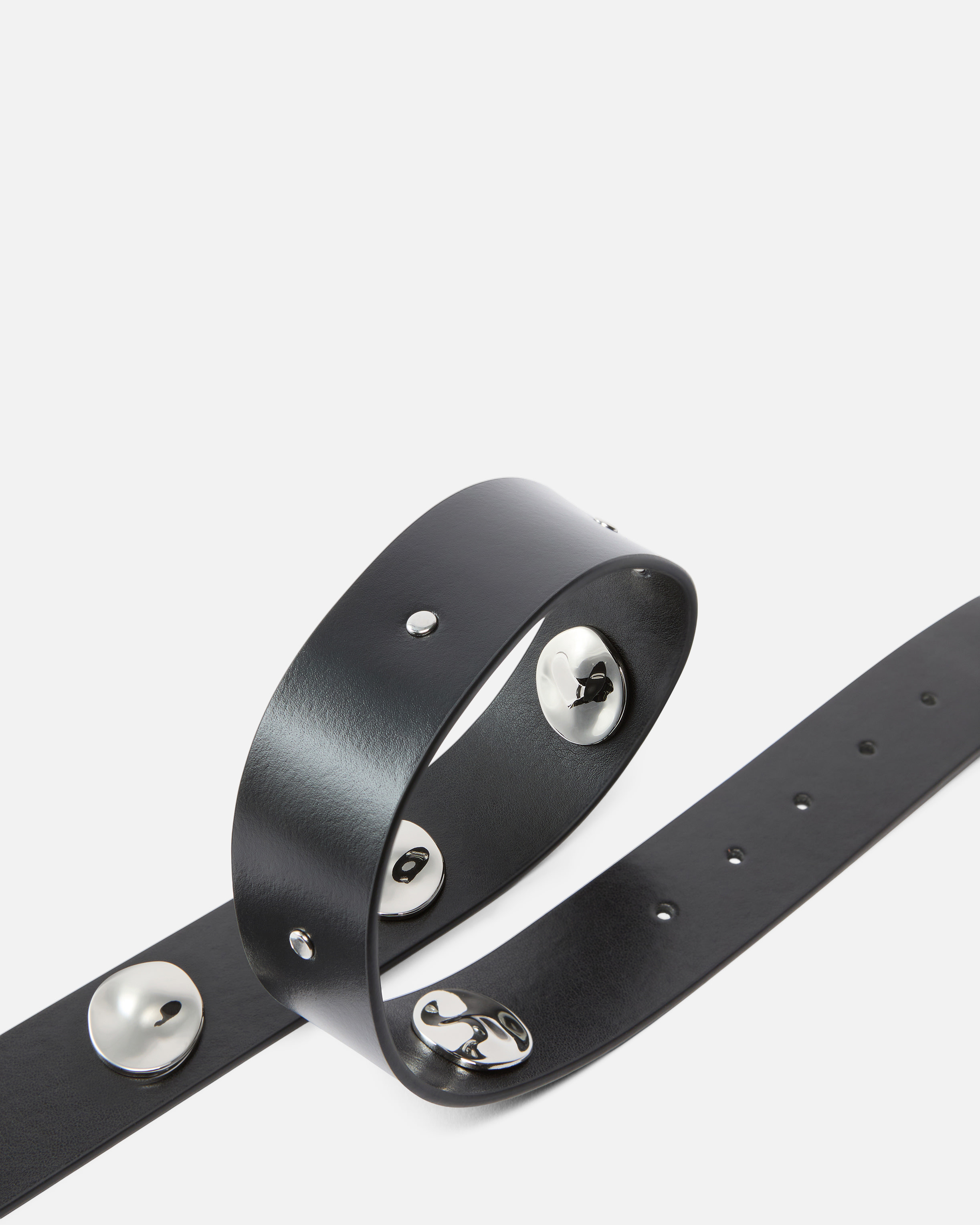 4-CM BELT WITH STUDS AND LOVE BIRDS LOGO - 4