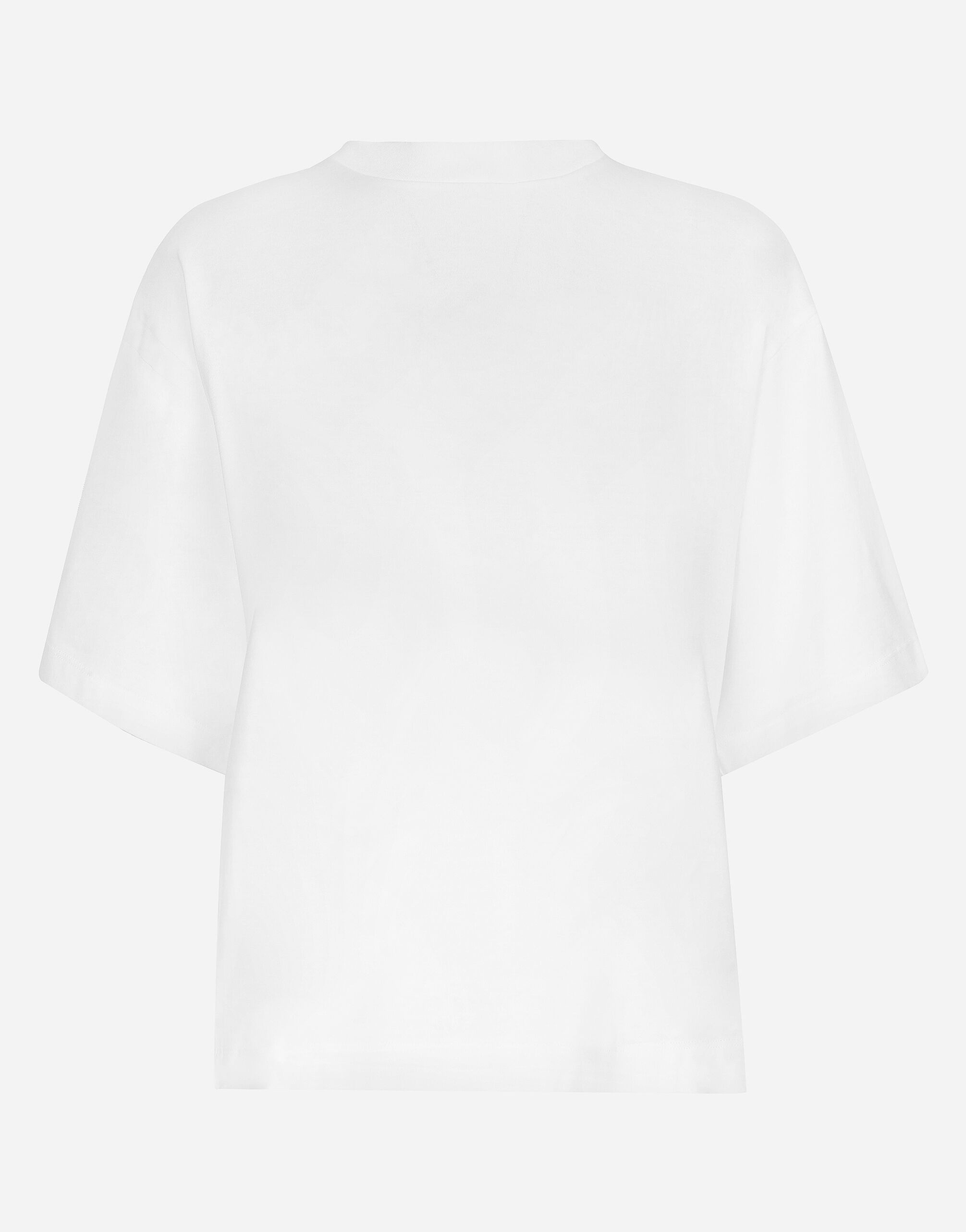 Short-sleeved cotton T-shirt with Dolce&Gabbana lettering - 2
