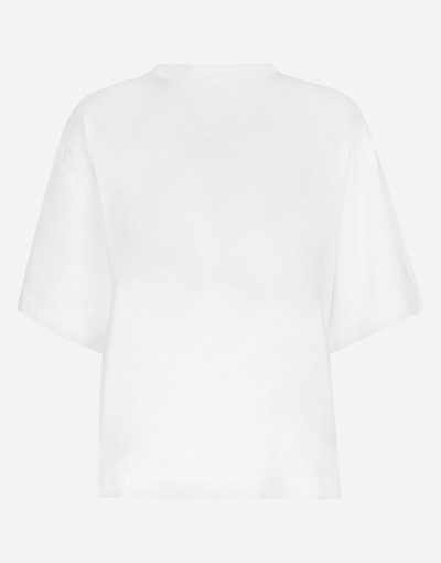 Dolce & Gabbana Short-sleeved cotton T-shirt with Dolce&Gabbana lettering outlook