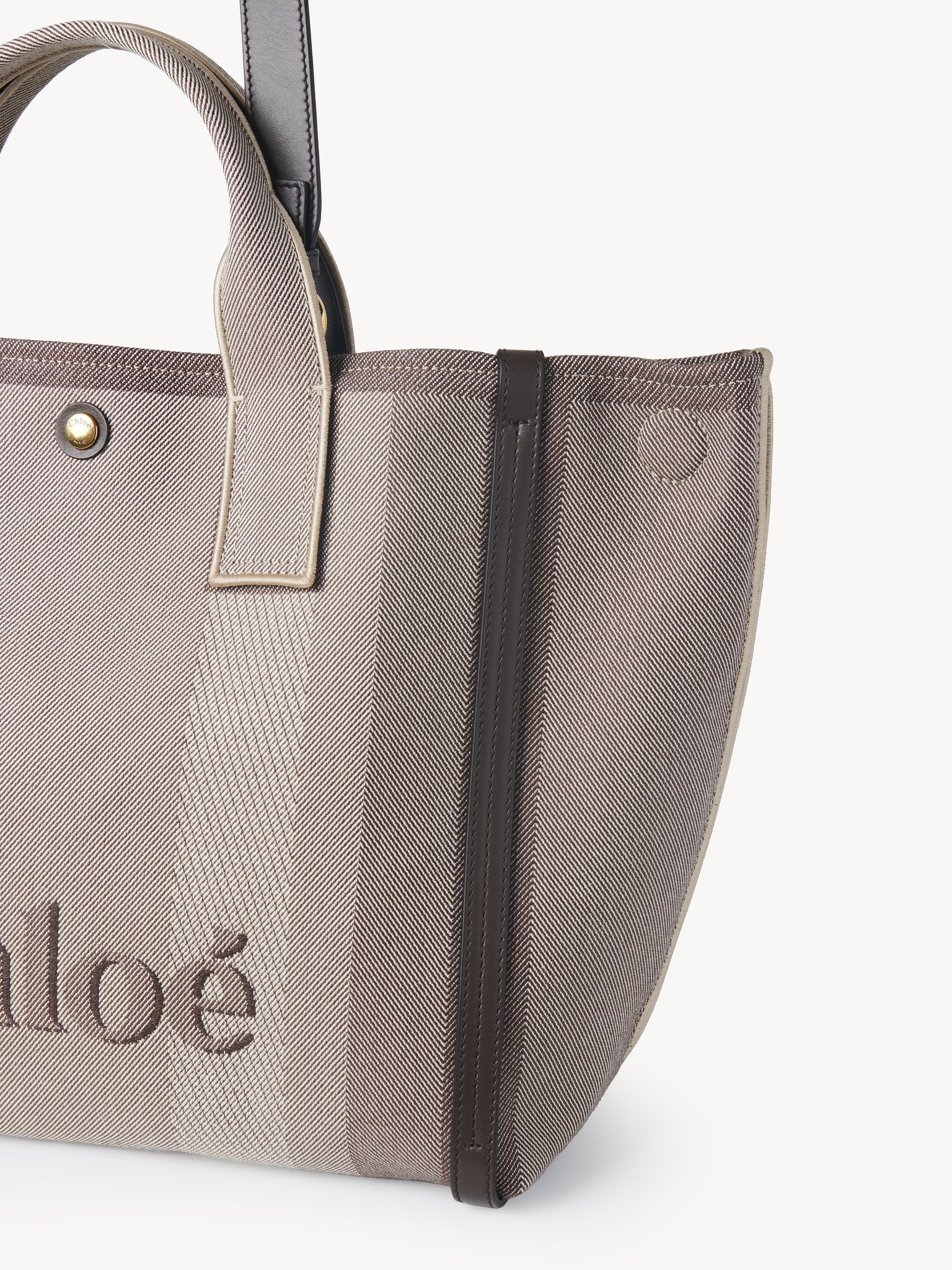 CHLOÉ CARRY TOTE BAG IN CANVAS - 5