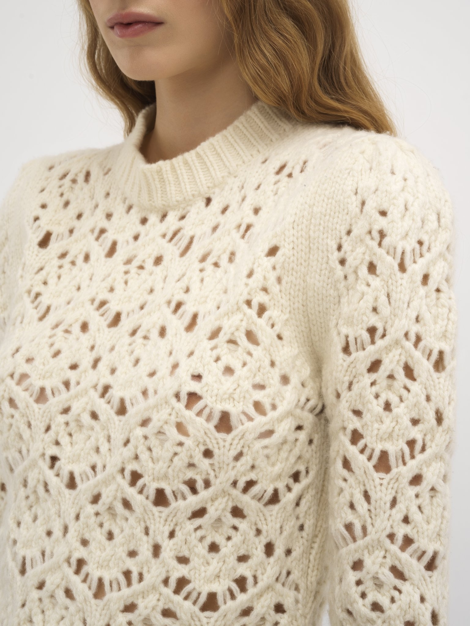 FITTED SWEATER IN WOOL KNIT - 6