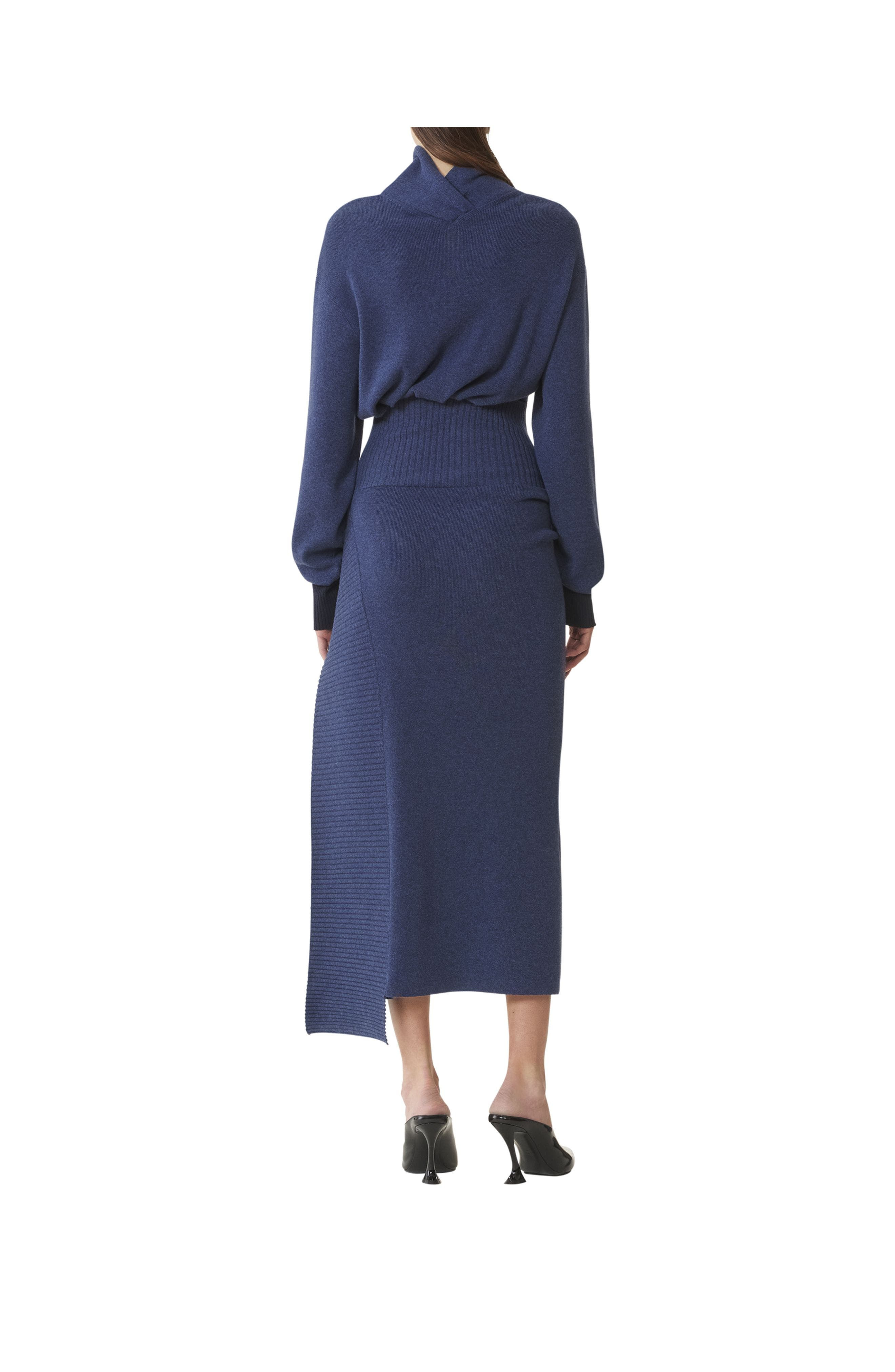 Lanvin Wool And Cashmere Midi Dress in Indigo at Nordstrom - 4