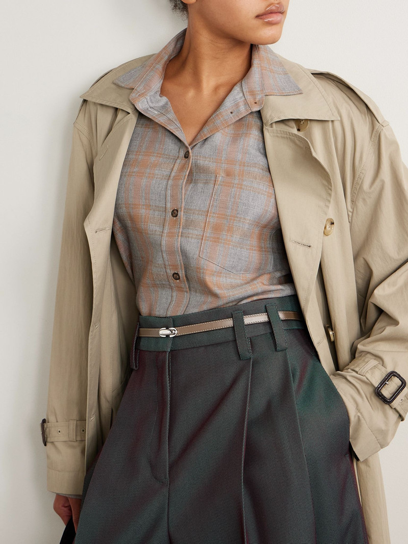 SAVETTE Symmetry leather belt Beige outlook