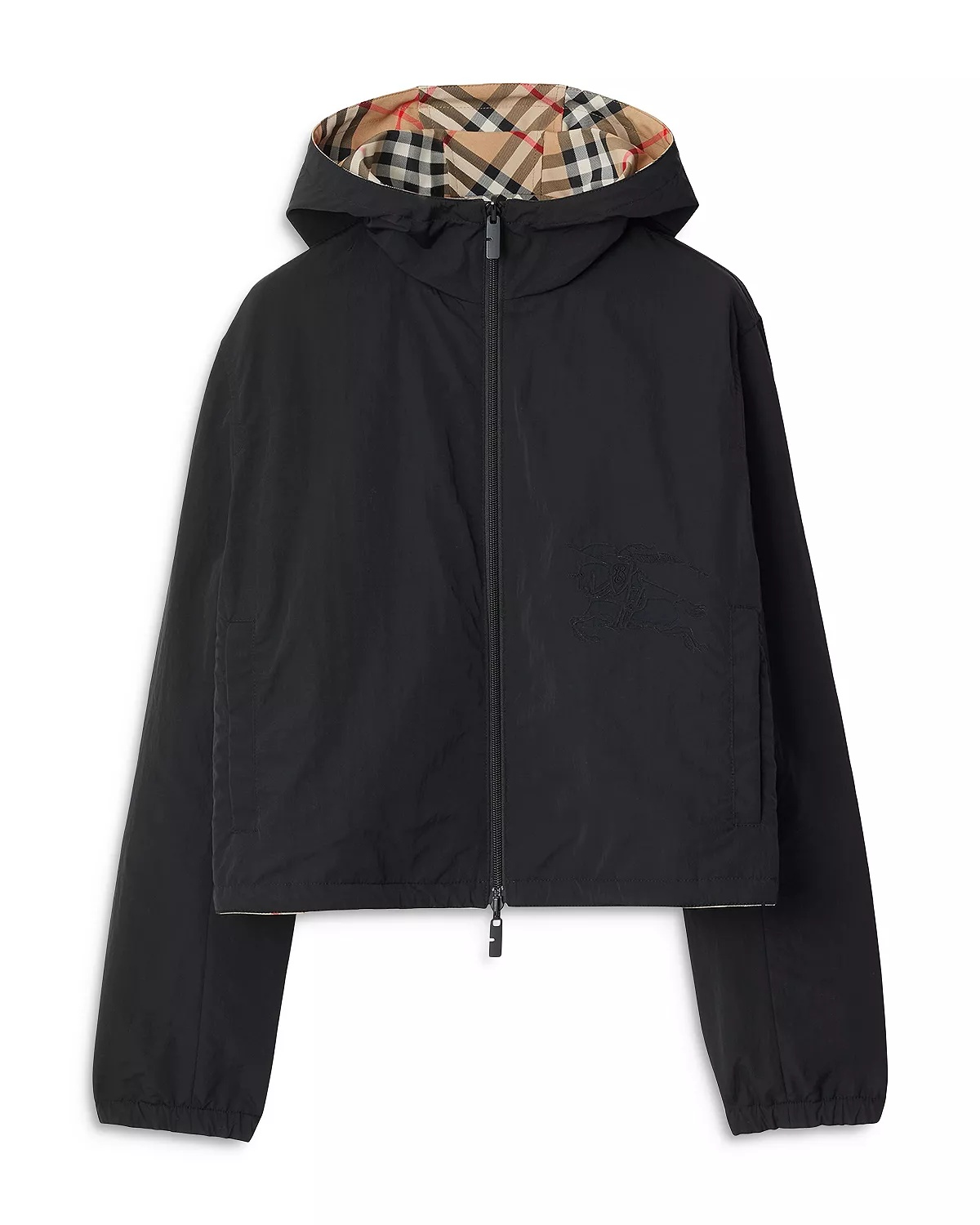 Hooded Cropped Reversible Jacket - 6