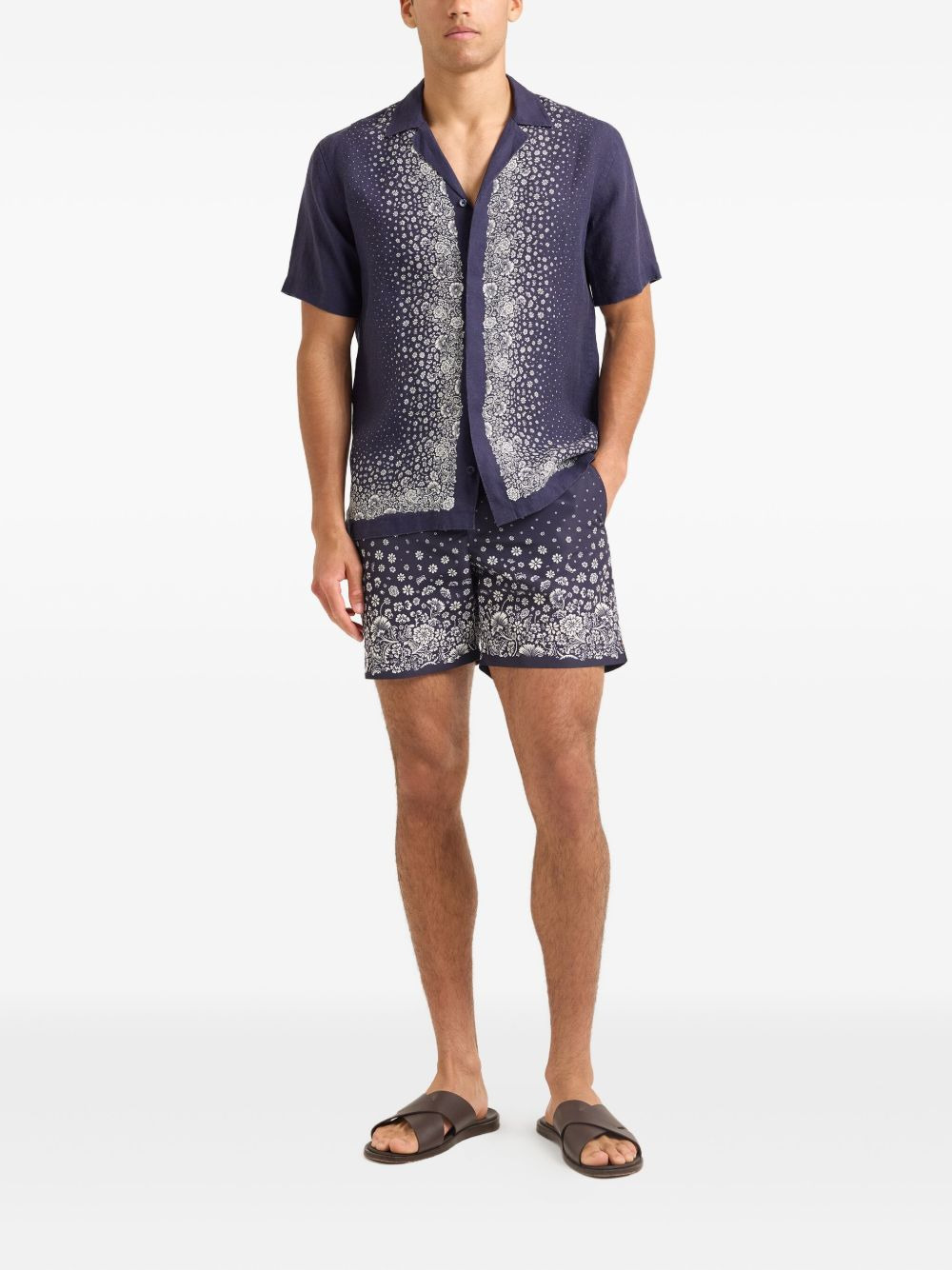Maitan floral-print linen shirt - 2