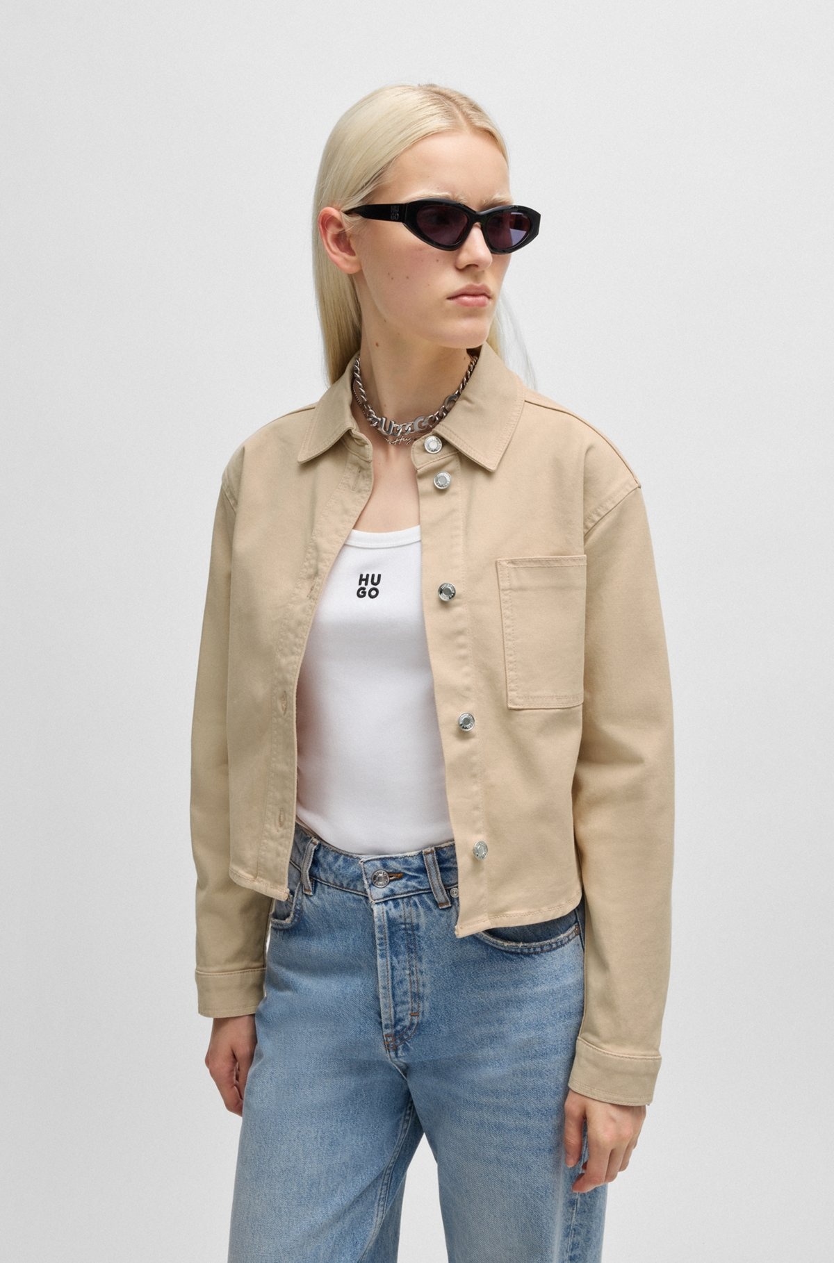 OVERSIZE-FIT JACKET IN STRETCH-COTTON TWILL - 2