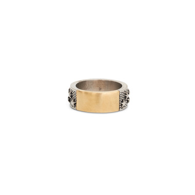 Maison Margiela Metal Star Embossed Ring in Yellow Gold/Silver outlook
