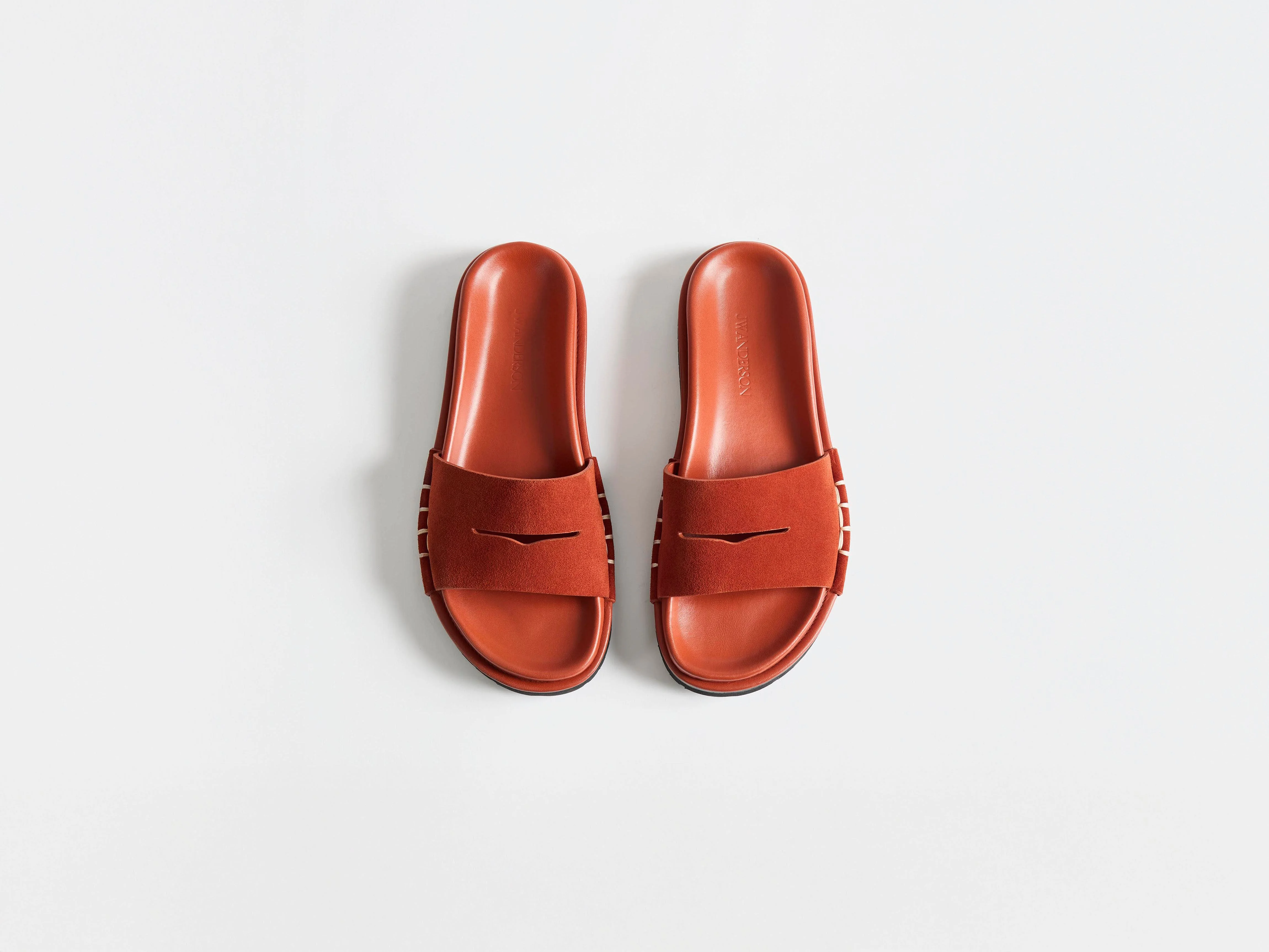 WOMENS FUSSBETT LOAFER SUEDE SLIDES IN RUST - 1