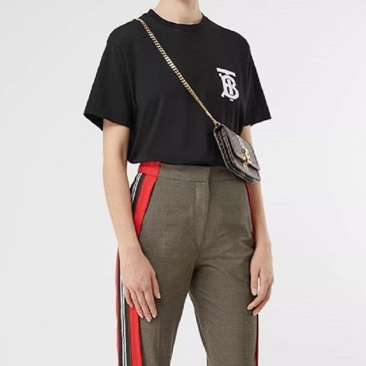 (WMNS) Burberry Monogram Motif Cotton Oversized in Black 80174721 - 3