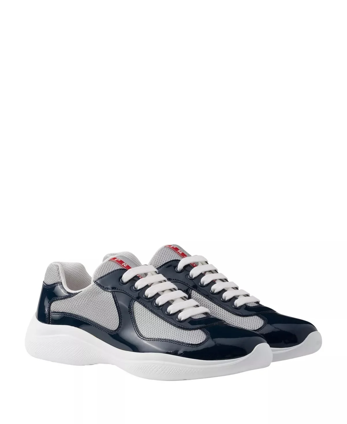 Men's Patent Leather and Technical Fabric America's Cup Sneakers - 1