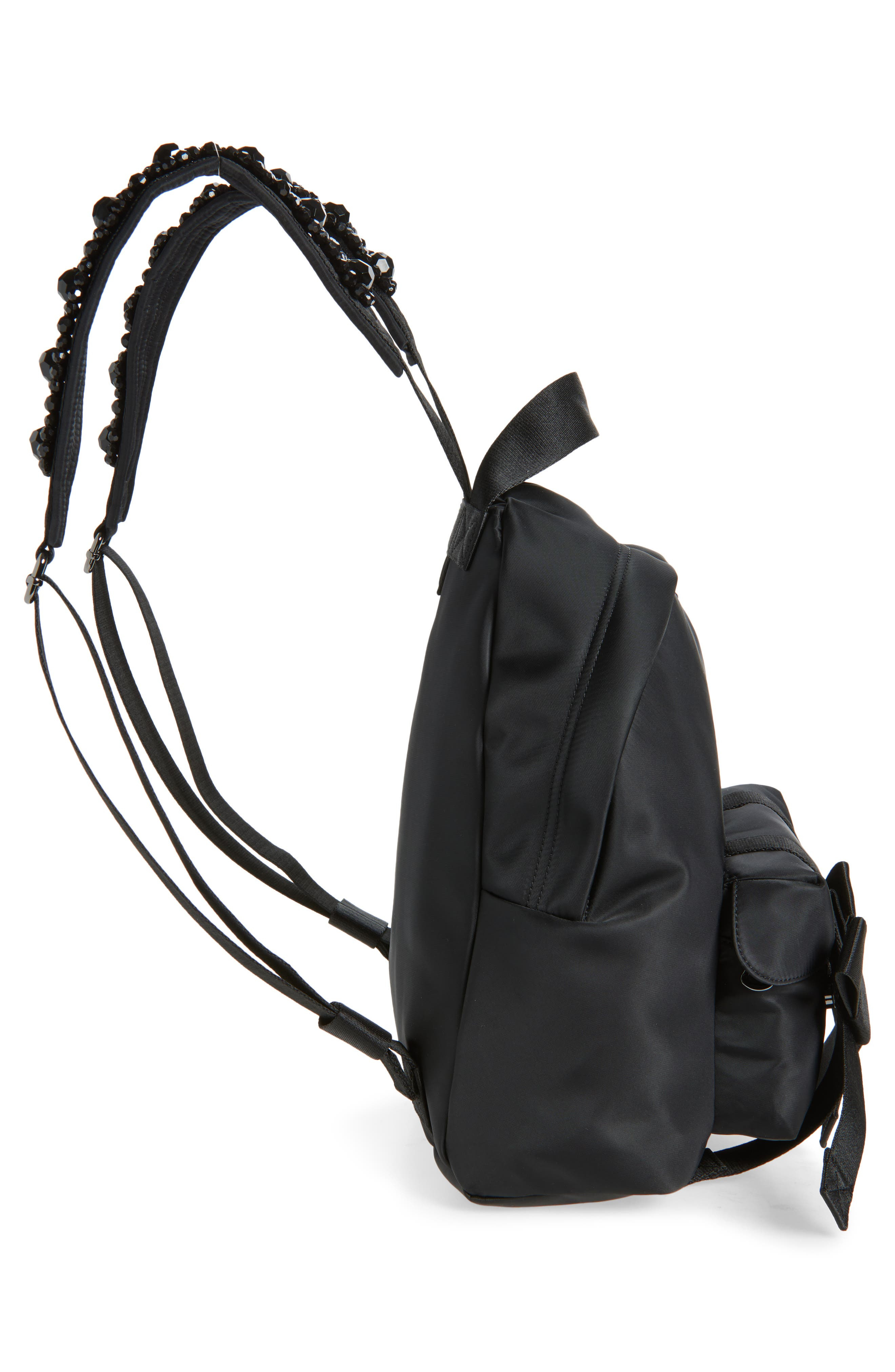 Simone Rocha Bow Front Backpack in Black/jet at Nordstrom - 6