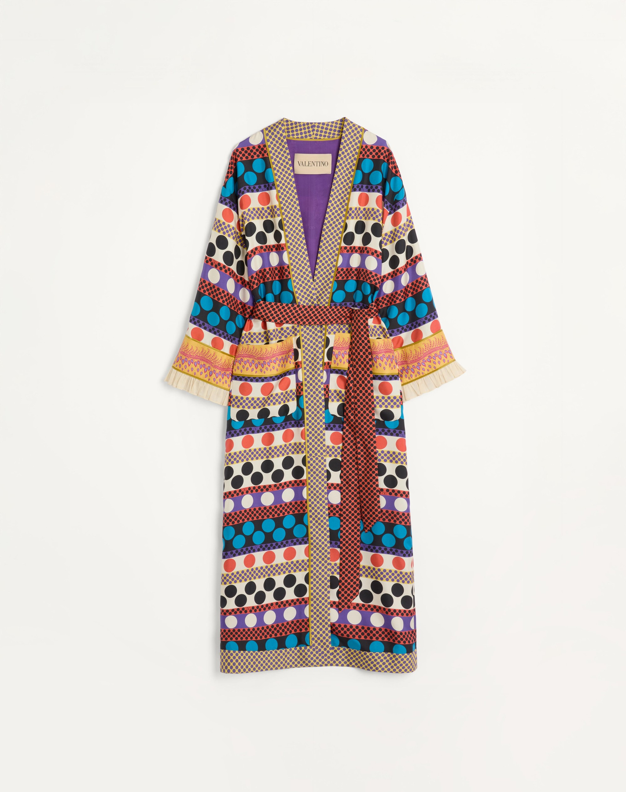 TWILL DRESSING GOWN WITH OPTICOOL RIGA POIS PRINT - 1