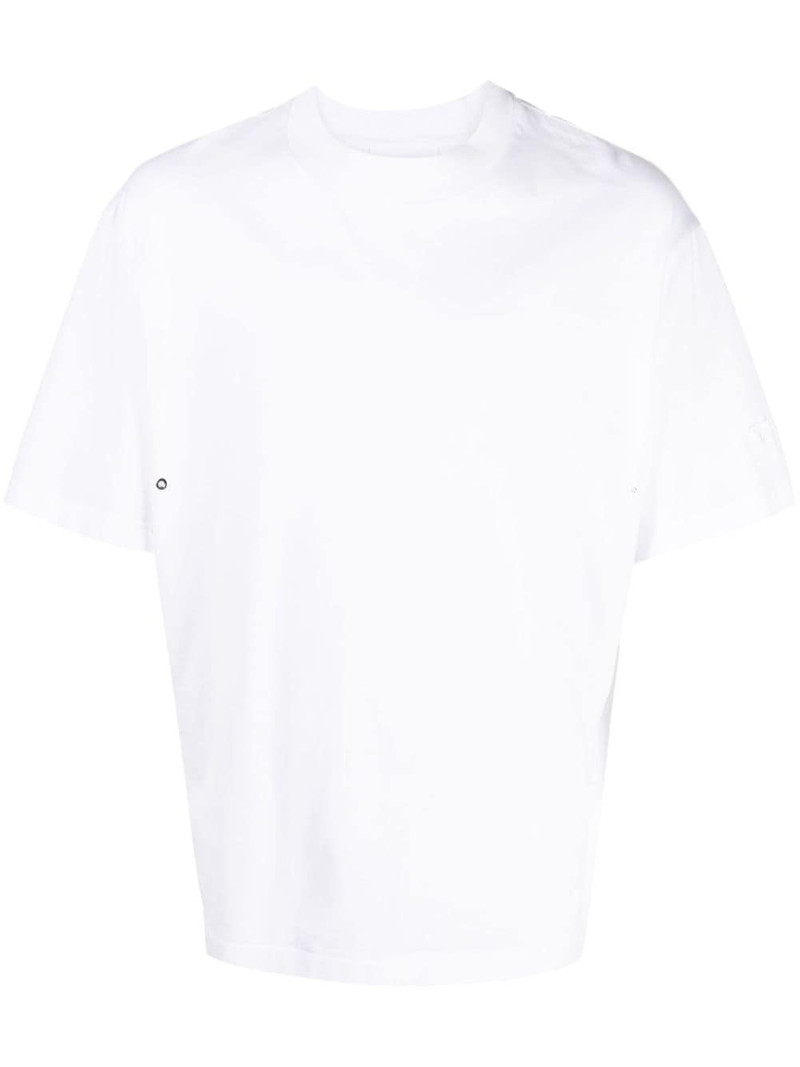 logo-appliquÃ© eyelet-detail T-shirt 1