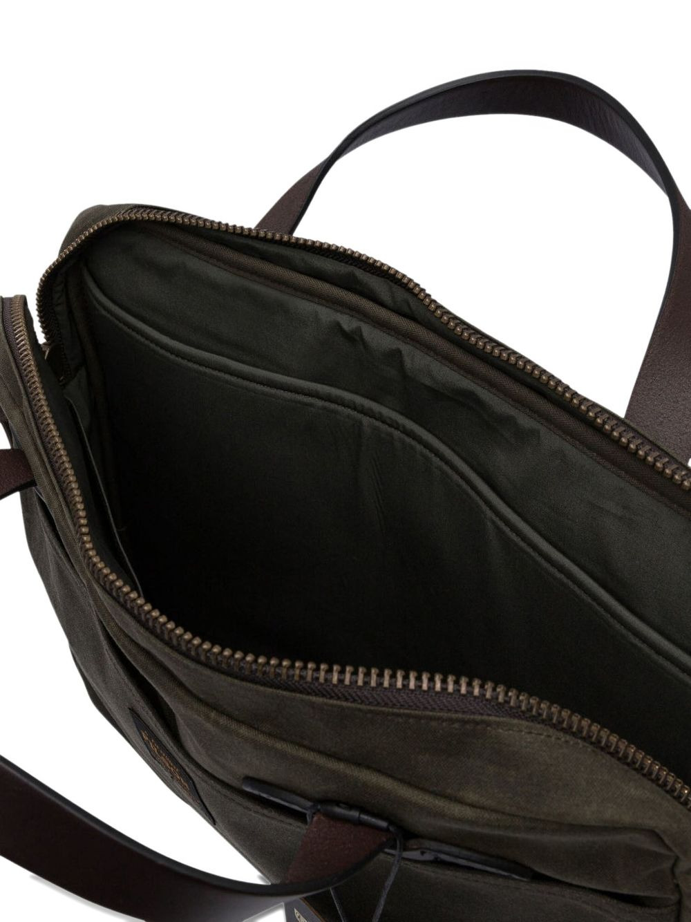 logo-patch cotton shoulder bag - 5