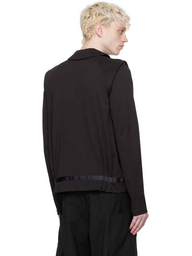 Black Wrapped Collar Sweater 3