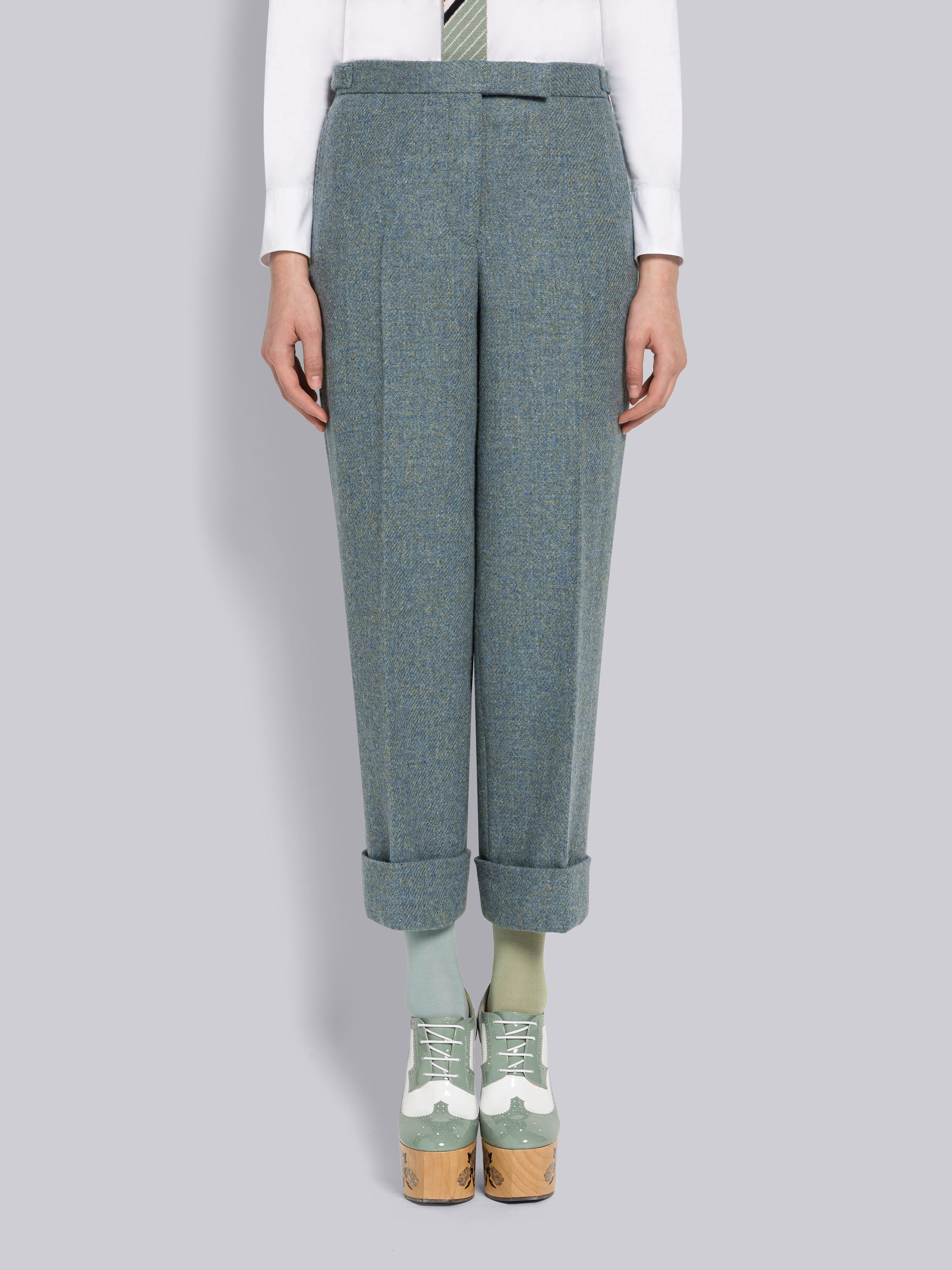 Harris Tweed Low Rise Straight Leg Trouser - 1