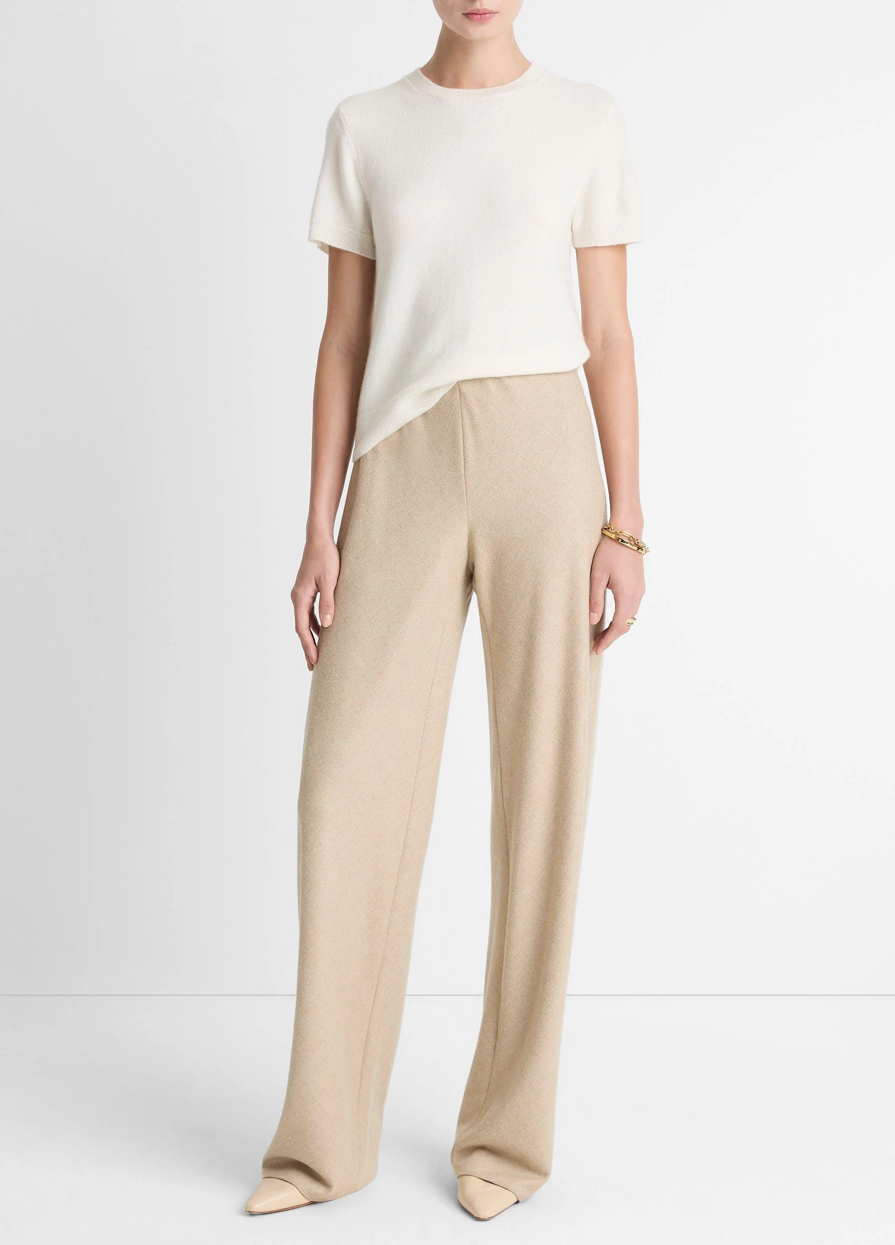 Italian Wool-Blend High-Waist Bias Pant - 1