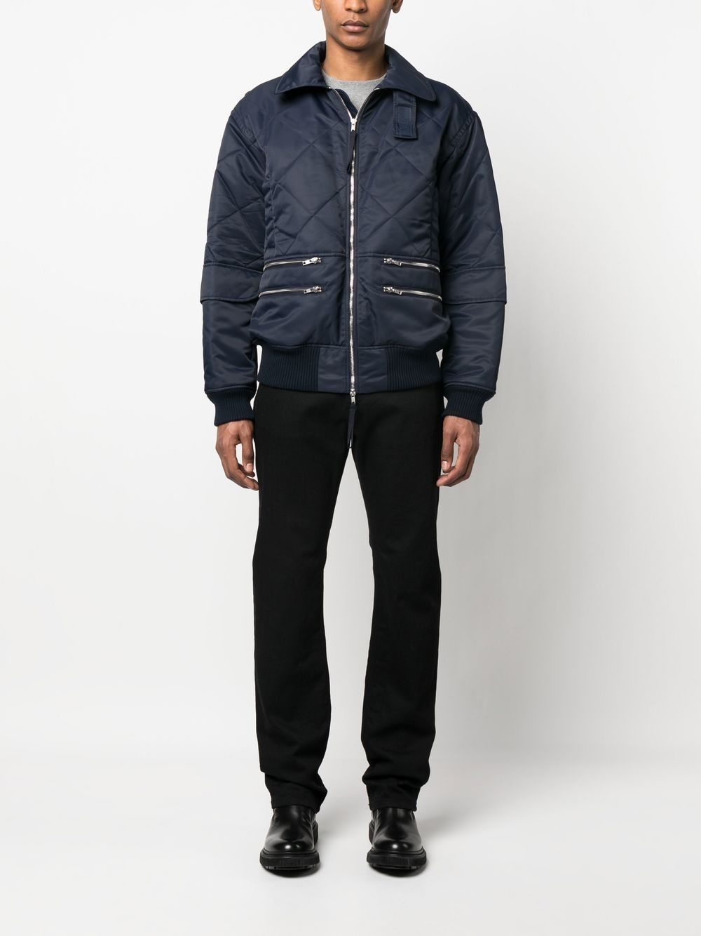diamond-quilted jacket - 2