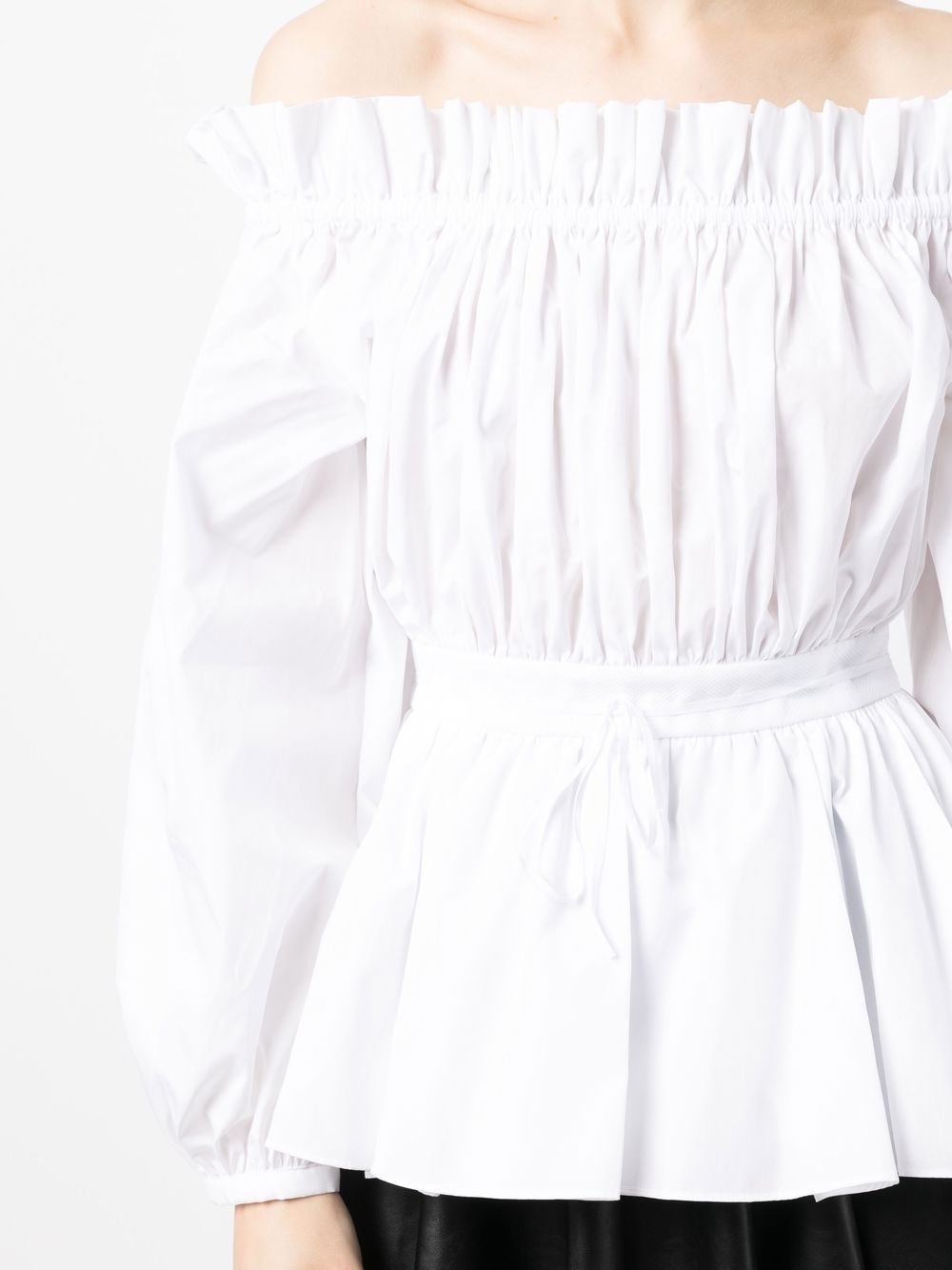 off-shoulder cotton blouse - 5