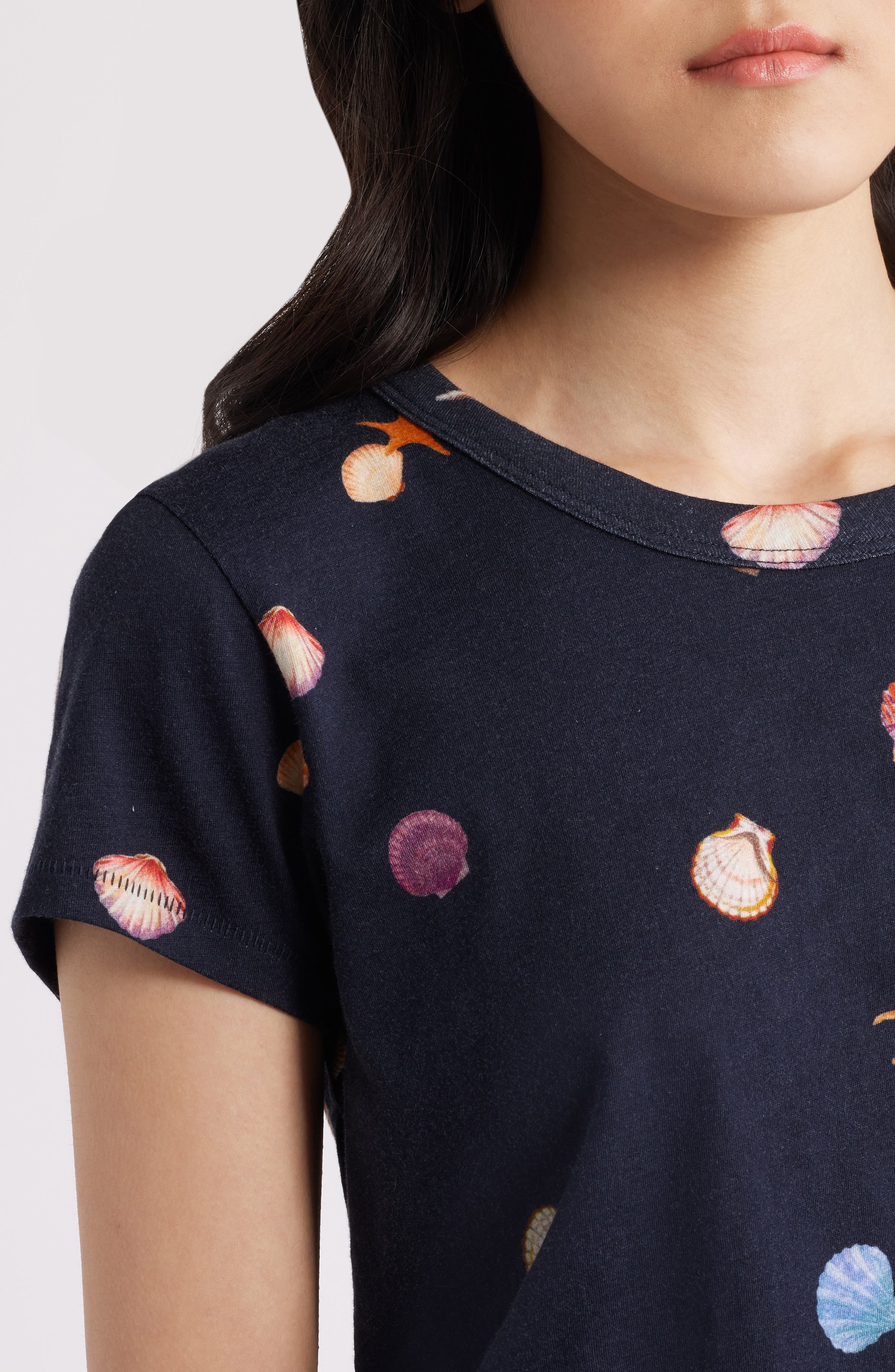 rag & bone Seashell Print Cotton T-Shirt in Salmt at Nordstrom - 4
