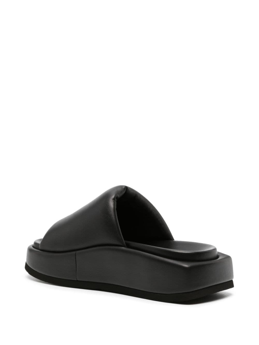 Mia platform leather slides - 3