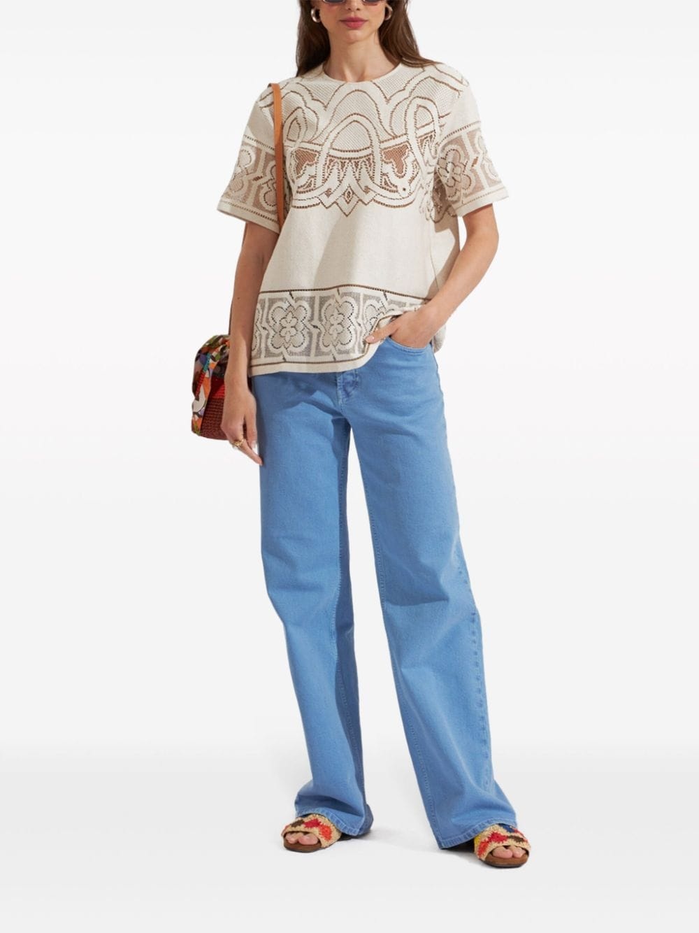 Lacey House embroidered T-shirt - 2