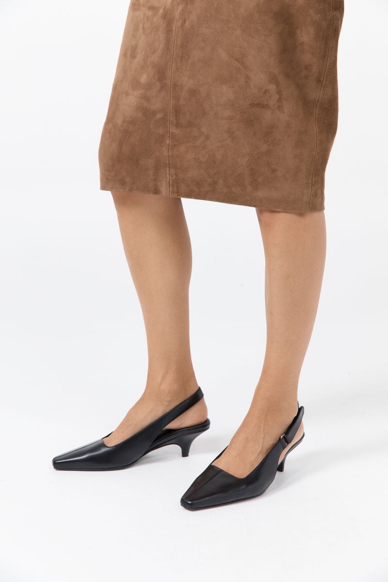 Utility Sling Back Heel - Black - 4
