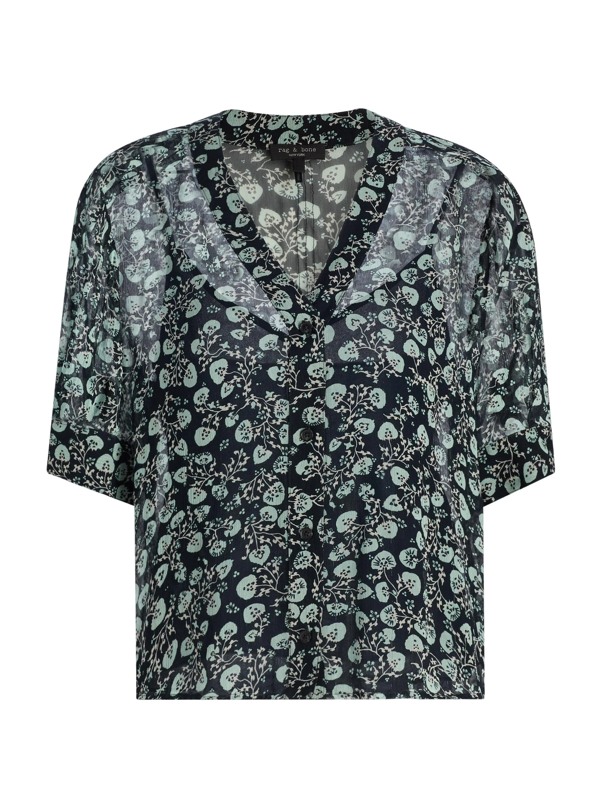Women's Taylor Floral Sheer Shirt - Salute Floral - 1